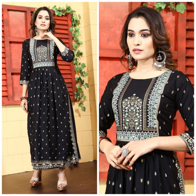 Janvi Nayra 3 Fancy Wear Wholesale Embroidery Kurtis Catalog
